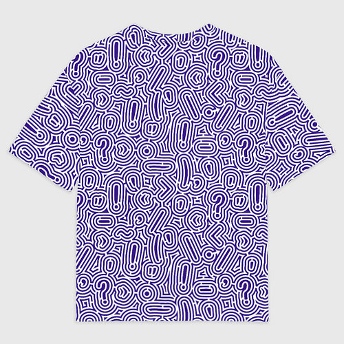 Женская футболка оверсайз Лабиринт из знаков препинания / 3D-принт – фото 2