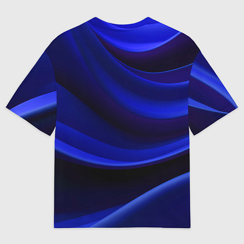 Женская футболка оверсайз Темная синяя абстракция / 3D-принт – фото 2