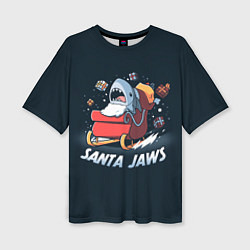 Женская футболка оверсайз Santa Jaws