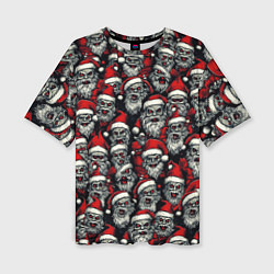 Женская футболка оверсайз Плохой Санта Клаус
