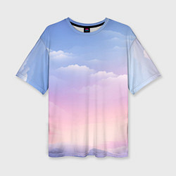 Женская футболка оверсайз Нежные краски неба