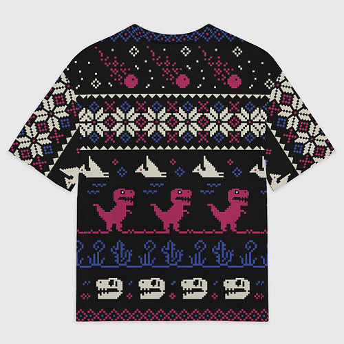 Женская футболка оверсайз Доисторический свитер / 3D-принт – фото 2