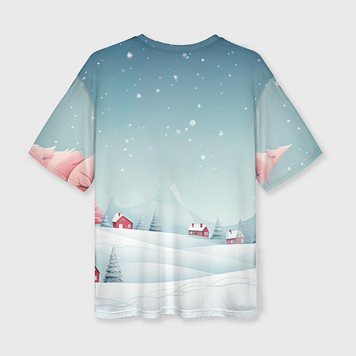 Женская футболка оверсайз Символ нового 2024 года дракон / 3D-принт – фото 2