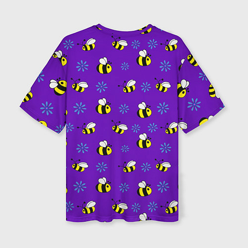 Женская футболка оверсайз Bees / 3D-принт – фото 2