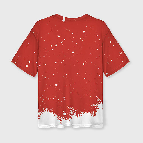 Женская футболка оверсайз Встречайте 2024 год зеленого дракона / 3D-принт – фото 2