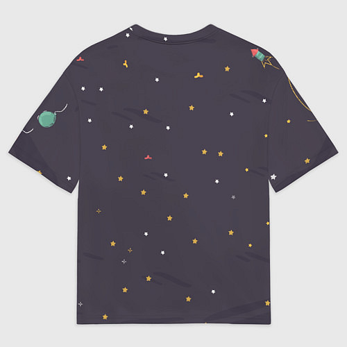 Женская футболка оверсайз Новогодний дракон принес 2024 / 3D-принт – фото 2