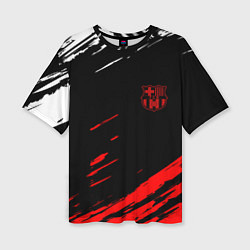 Женская футболка оверсайз Барселона краски