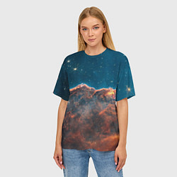 Футболка оверсайз женская Туманность Киля наблюдаемая телескопом Уэбба, цвет: 3D-принт — фото 2