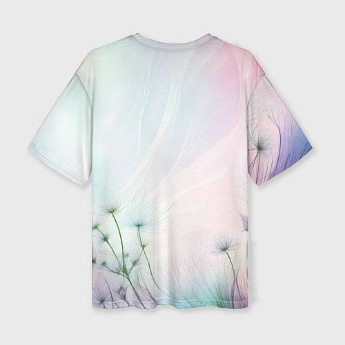 Женская футболка оверсайз Цветочный восход / 3D-принт – фото 2