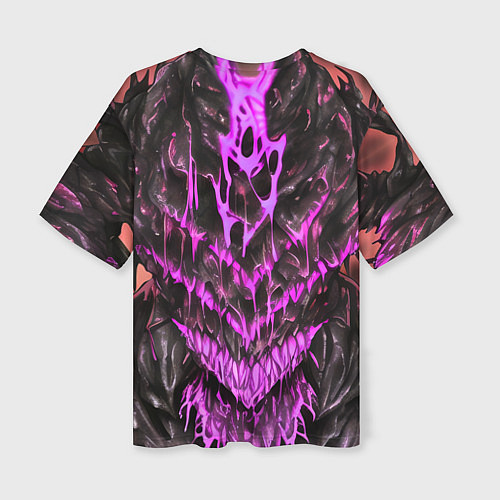 Женская футболка оверсайз Pink slime / 3D-принт – фото 2
