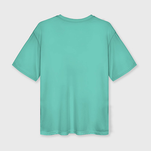 Женская футболка оверсайз Зеленый дракончик с новогодними игрушками / 3D-принт – фото 2