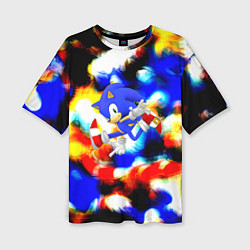 Женская футболка оверсайз Sonic colors