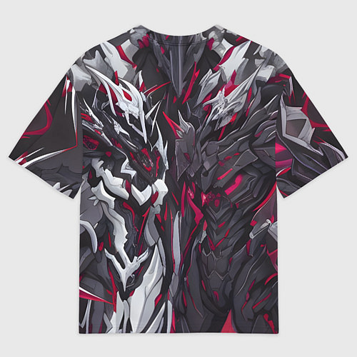 Женская футболка оверсайз Адская броня / 3D-принт – фото 2