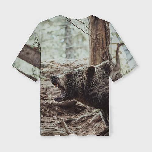 Женская футболка оверсайз Bear / 3D-принт – фото 2