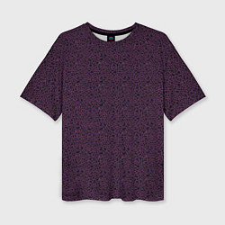 Женская футболка оверсайз Фиолетовый имитация шкуры змеи