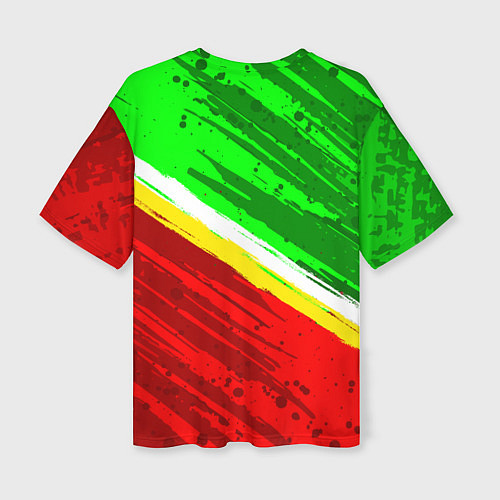 Женская футболка оверсайз Флаг Зеленограадского АО / 3D-принт – фото 2