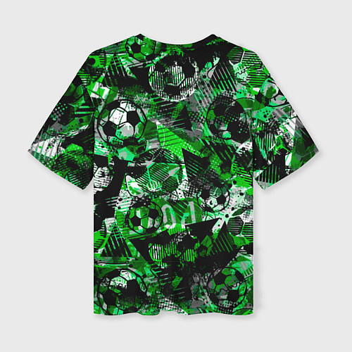 Женская футболка оверсайз Футбол узоры / 3D-принт – фото 2