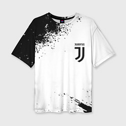 Футболка оверсайз женская Juventus sport color black, цвет: 3D-принт