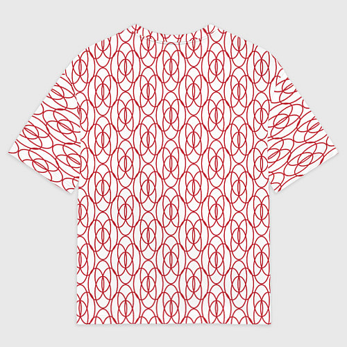 Женская футболка оверсайз Узорные овалы / 3D-принт – фото 2