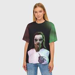 Футболка оверсайз женская Death 2 A666 by Apkx, цвет: 3D-принт — фото 2