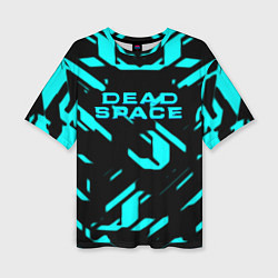 Женская футболка оверсайз Dead space айзек стиль неоновая броня