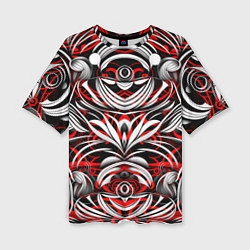 Женская футболка оверсайз Узоры паттерны