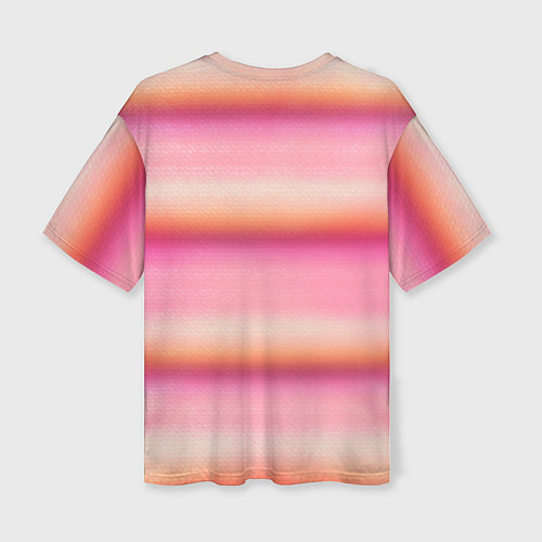 Женская футболка оверсайз Энид Синклер - арт и текстура розового свитера / 3D-принт – фото 2