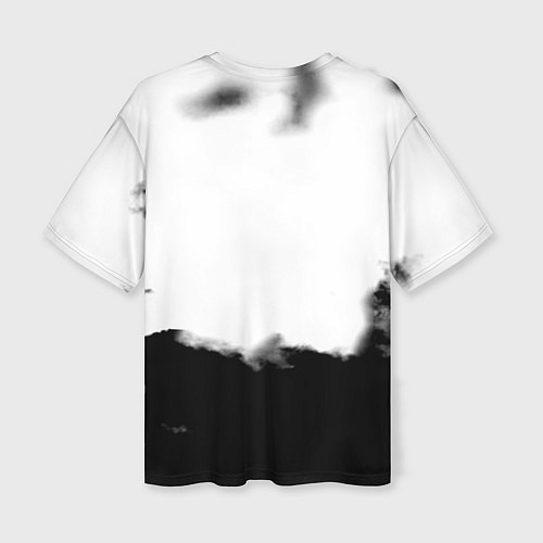 Женская футболка оверсайз Alisa черный дым / 3D-принт – фото 2