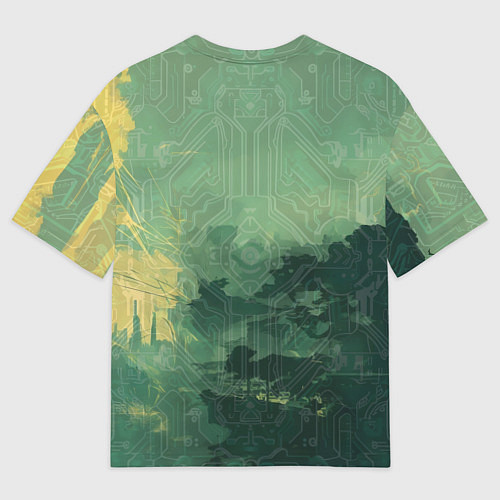 Женская футболка оверсайз Солдат из Братства Стали / 3D-принт – фото 2