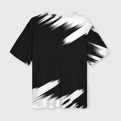 Женская футболка оверсайз Кс абстрактные краски текстура / 3D-принт – фото 2