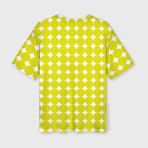 Женская футболка оверсайз Ретро темно желтые круги / 3D-принт – фото 2