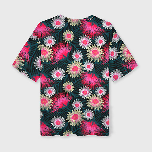 Женская футболка оверсайз Floral pattern / 3D-принт – фото 2
