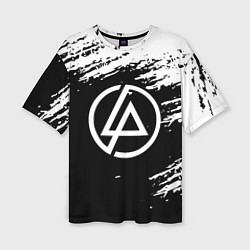 Женская футболка оверсайз Linkin Park - black and white