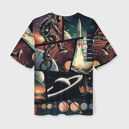 Женская футболка оверсайз GTA space art / 3D-принт – фото 2