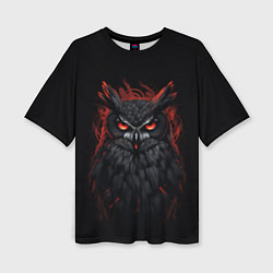 Женская футболка оверсайз Evil owl