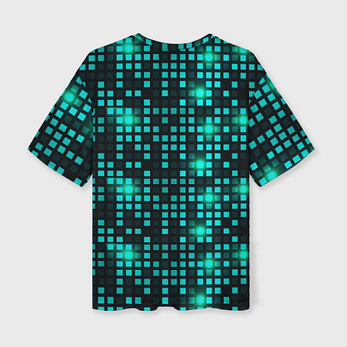 Женская футболка оверсайз Неоновый светящийся / 3D-принт – фото 2