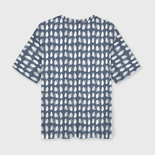 Женская футболка оверсайз Капли / 3D-принт – фото 2
