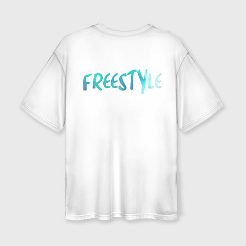 Женская футболка оверсайз Freestyle / 3D-принт – фото 2
