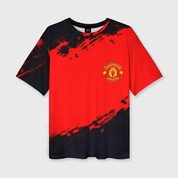 Женская футболка оверсайз Manchester United colors sport