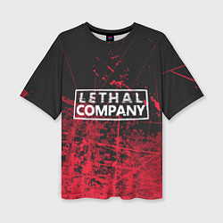 Женская футболка оверсайз Lethal Company: Red Trail