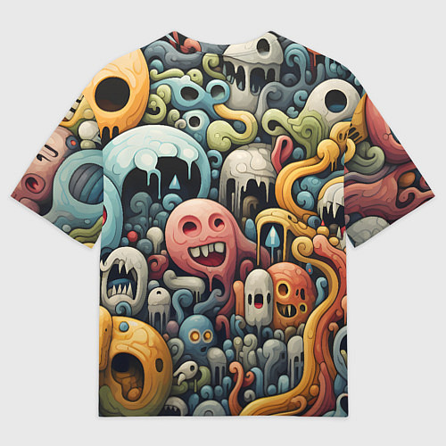 Женская футболка оверсайз Странная абстракция / 3D-принт – фото 2