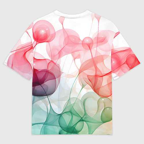 Женская футболка оверсайз Цветные пузыри / 3D-принт – фото 2