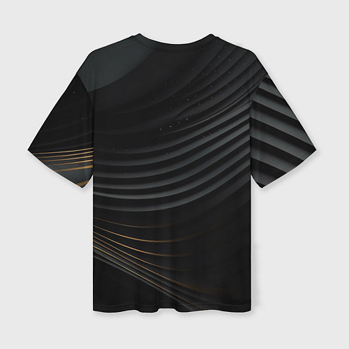 Женская футболка оверсайз Черный стильный цвет / 3D-принт – фото 2