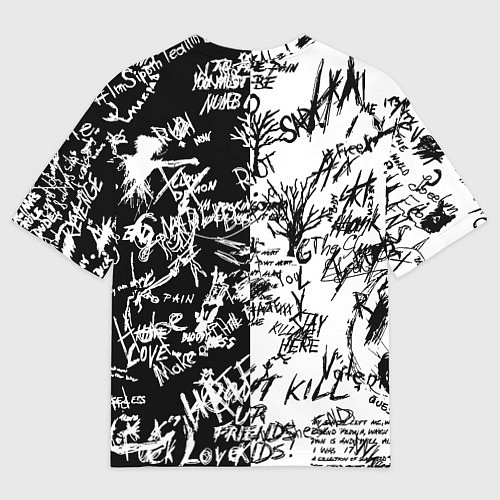 Женская футболка оверсайз Фрирен граффити / 3D-принт – фото 2