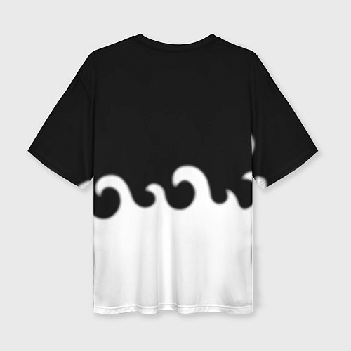 Женская футболка оверсайз Раст текстура огонь белый / 3D-принт – фото 2