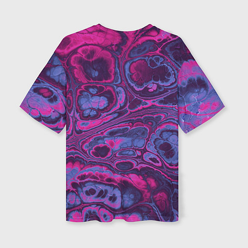 Женская футболка оверсайз Абстрактный разноцветный узор / 3D-принт – фото 2