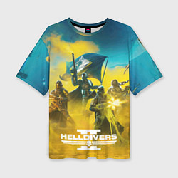 Футболка оверсайз женская Helldivers 2: Battle, цвет: 3D-принт