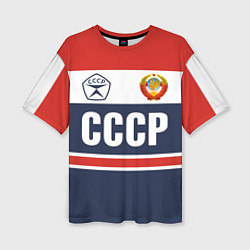 Футболка оверсайз женская СССР - Союз Советских Социалистических Республик, цвет: 3D-принт