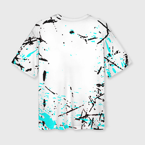 Женская футболка оверсайз Portal краски / 3D-принт – фото 2