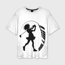 Женская футболка оверсайз Мяч вылетел